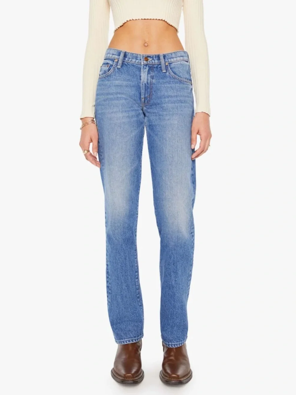 Mother Denim - Snacks! 90s Retro Straight Leg - Light Blue Wash - Slouchy Fit 26 - Picture 4 of 9